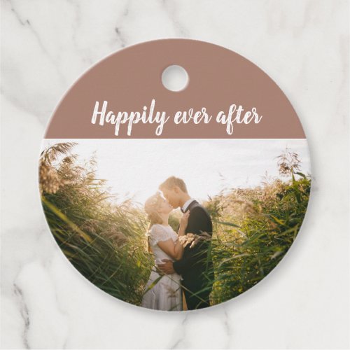 Add Your Own Photo wedding Happily Ever After Favo Favor Tags