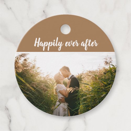 Add Your Own Photo wedding Happily Ever After Favor Tags