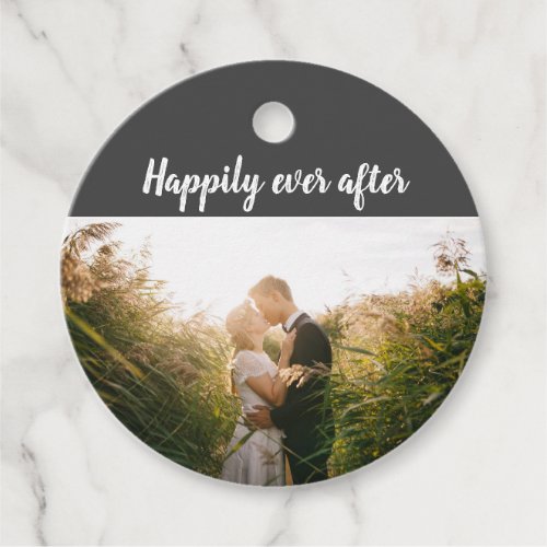 Add Your Own Photo wedding Happily Ever After Favor Tags