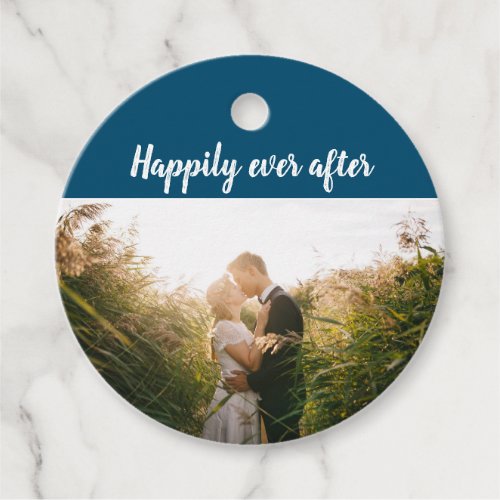 Add Your Own Photo wedding Happily Ever After Favor Tags