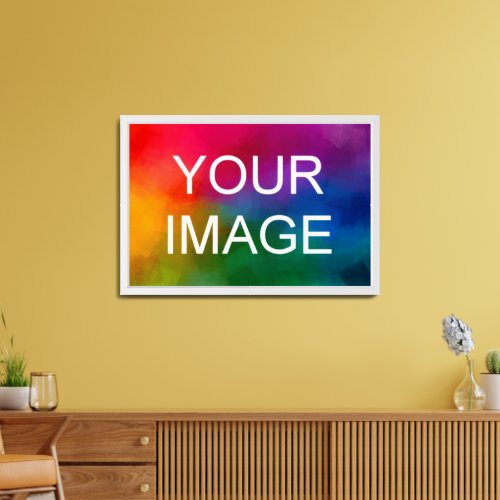 Add Your Own Photo White Modern Wood Frame Framed Art
