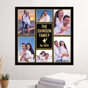 Add Your Own Photos 6 Family Photo Collage Foil Prints