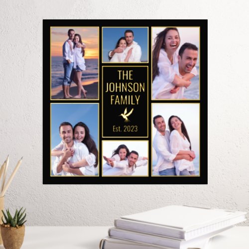 Add Your Own Photos 6 Family Photo Collage Foil Prints