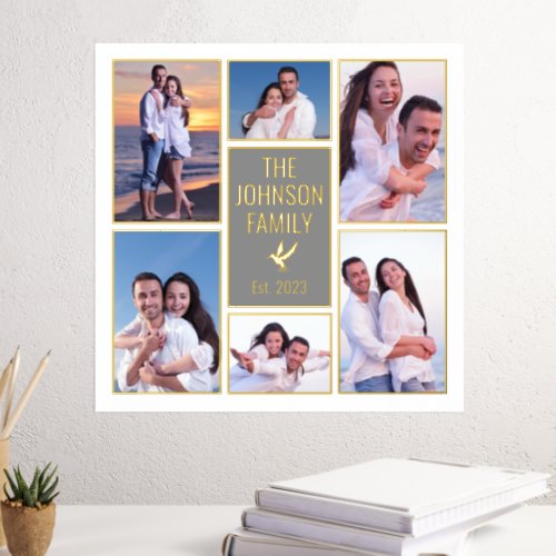 Add Your Own Photos 6 Family Photo Collage Foil Prints
