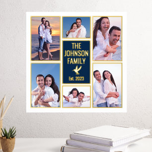 Add Your Own Photos 6 Family Photo Collage Foil Prints