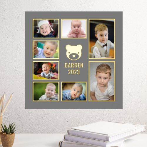 Add Your Own Photos 7 Child Photo Collage Foil Prints