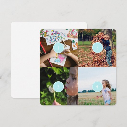 Add Your Own Photos Customizable 4 images Postcard (Front/Back)