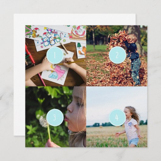 Add Your Own Photos Customizable 4 images Postcard (Front/Back)