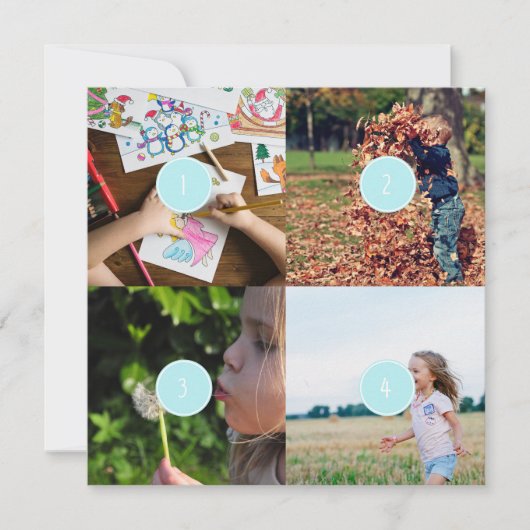 Add Your Own Photos Customizable 4 images Postcard (Front)