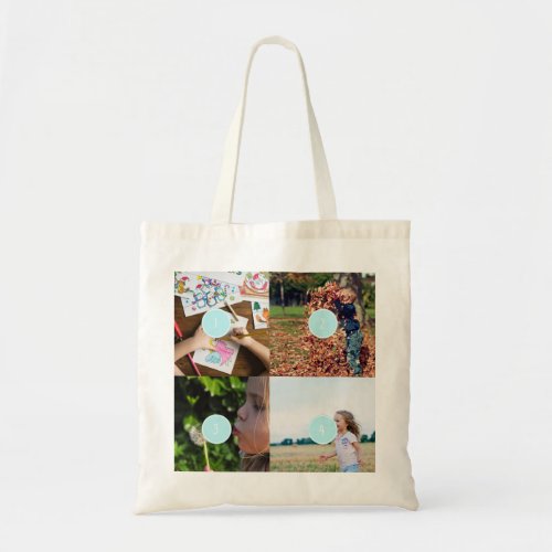 Add Your Own Photos Customizable 4 images Tote Bag
