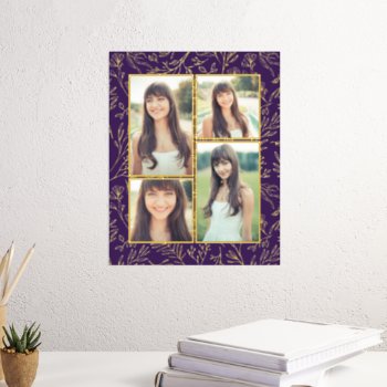 Add Your Own Photos Family Photo Collage Foil Prints by wasootch at Zazzle