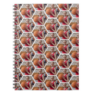Add Your Own Photos Hexagon Collage Custom  Notebook