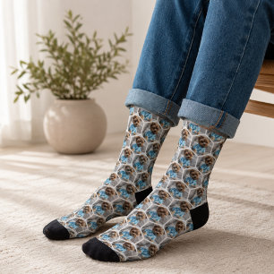 Add Your Own Photos Hexagon Collage Custom Socks