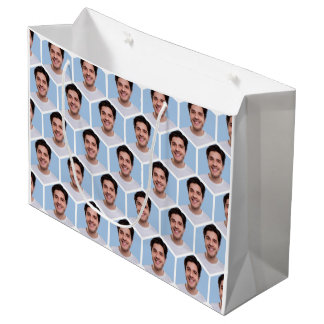 Add Your Own Photos Hexagon Collage  Large Gift Bag