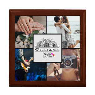 Add Your Own Photos, Name Photo Collage Keepsake Gift Box