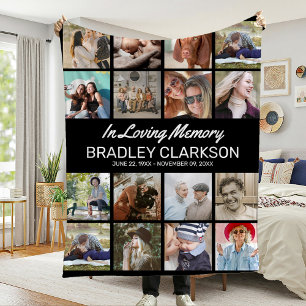 Add Your Own Photos & Personalized Text Fleece Blanket