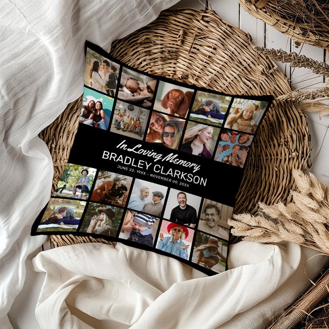 Add Your Own Photos & Personalized Text Throw Pillow (Creator Uploaded)
