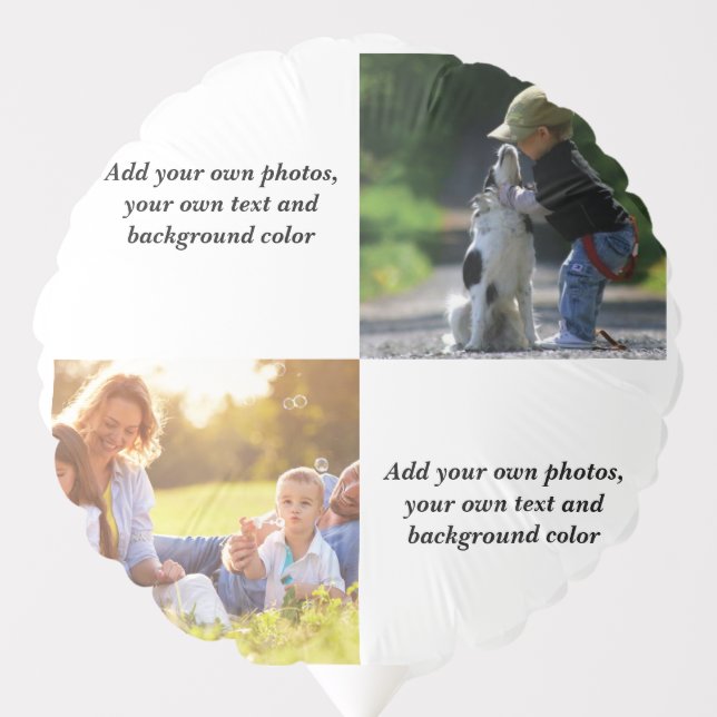 Add your own photos, text and  background throw pi balloon (Front)