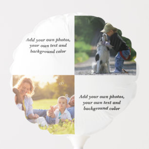 Add your own photos, text and  background throw pi balloon