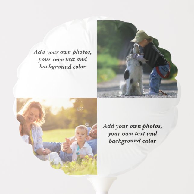 Add your own photos, text and  background throw pi balloon (Front)