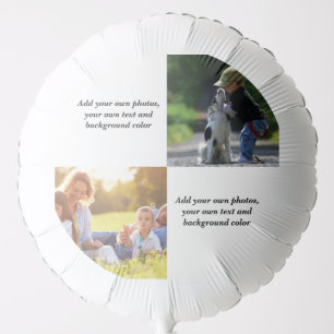 Add your own photos, text and background throw pi balloon