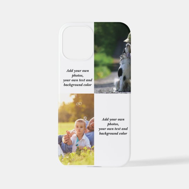 Add your own photos, text and  background throw pi iPhone case (Back)