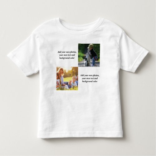 Add your own photos text and  background throw pi toddler t_shirt