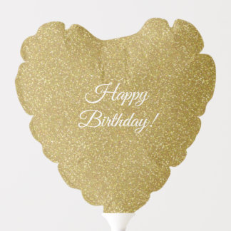 Add Your Own Phrase Gold Glitter Balloon