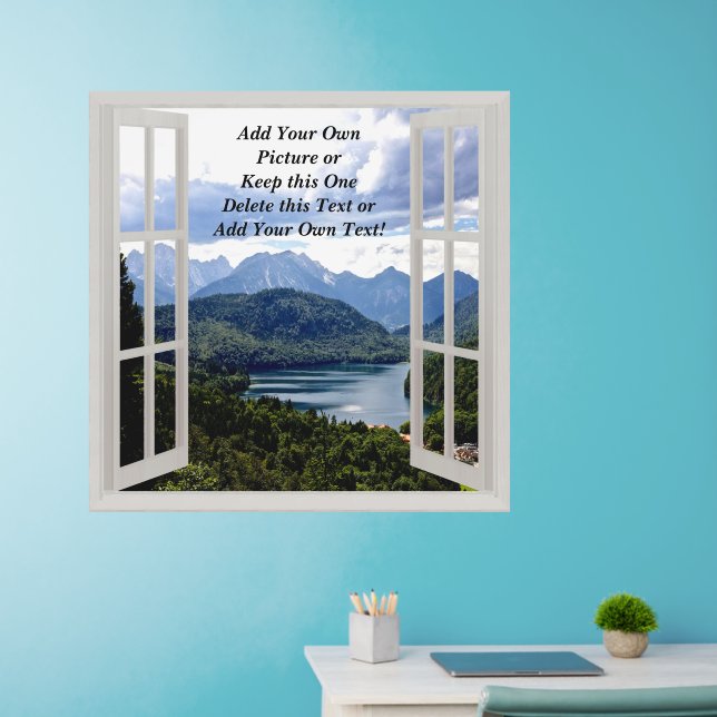 Add Your Own Picture - Change or Delete the Text   Wall Decal (Home Office)