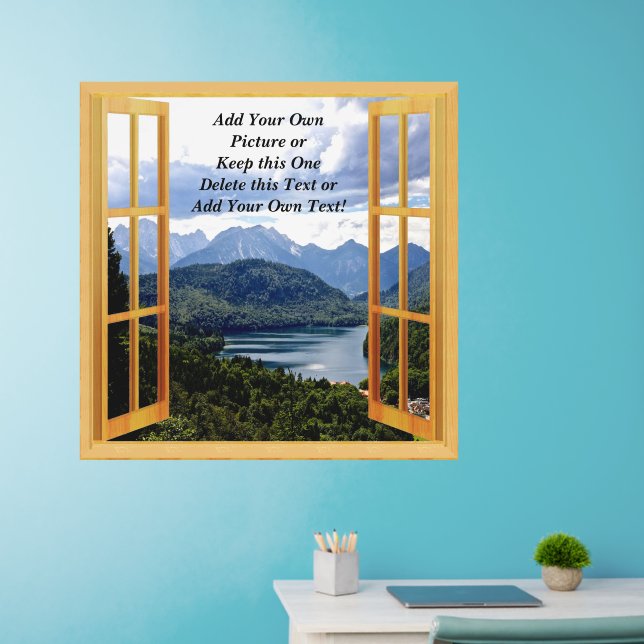 Add Your Own Picture - Change or Delete the Text   Wall Decal (Home Office)