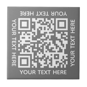 Add your own QR Code text Scan Minimal Simple Tile