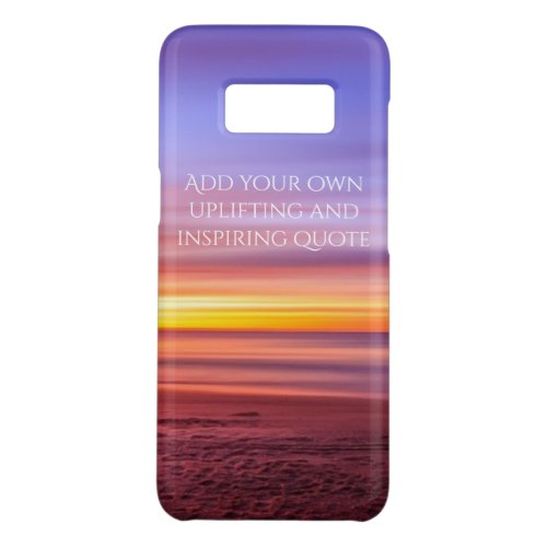 Add Your Own Quote Inspiring Beach Image Case_Mate Samsung Galaxy S8 Case