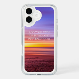 Add Your Own Quote Inspiring Beach Image iPhone 16 Case