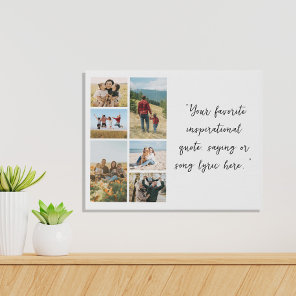 Add Your Own Quote Photo Collage Faux Canvas Print