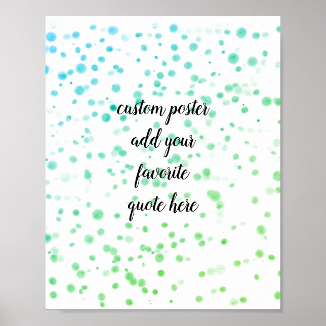 add your own quote poster watercolor design (Front)