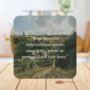Add Your Own Quote Vintage Cottagecore Beverage Coaster