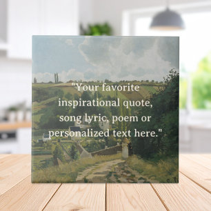 Add Your Own Quote Vintage Cottagecore Ceramic Tile