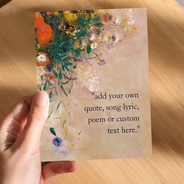 Add Your own Quote Vintage Floral Postcard (Creator Uploaded)