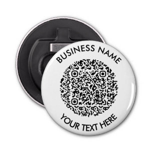Add your own round QR Code Scan Minimal Simple Bottle Opener