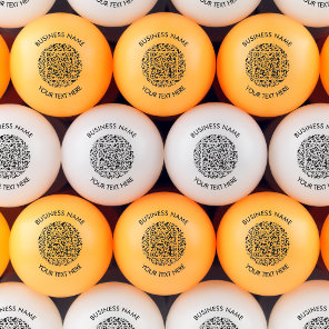 Add your own round QR Code Scan Minimal Simple Ping Pong Ball