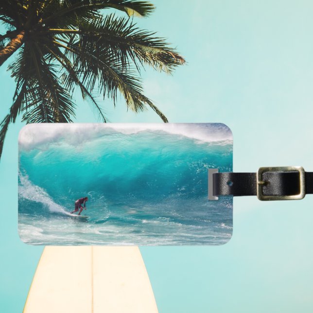 Add Your Own Surf Photo Travel Luggage Tag (Creator Uploaded)