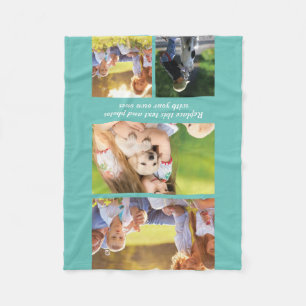 Add your own text and photos fleece blanket