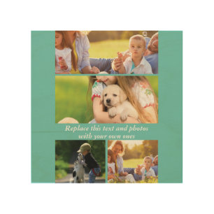 Add your own text and photos wood wall art