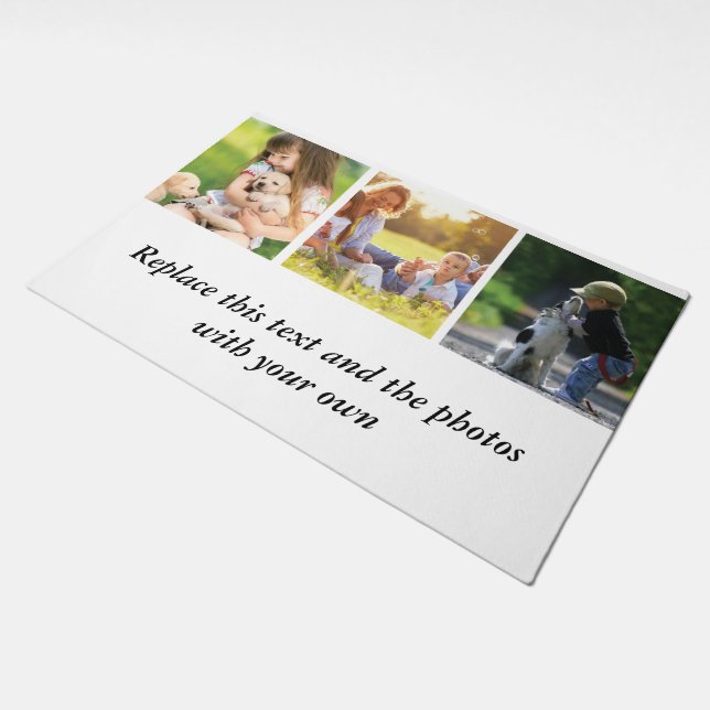 Add your own text and pics  doormat (Angled)