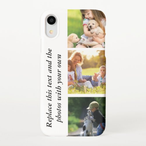 Add your own text and pics  iPhone XR case