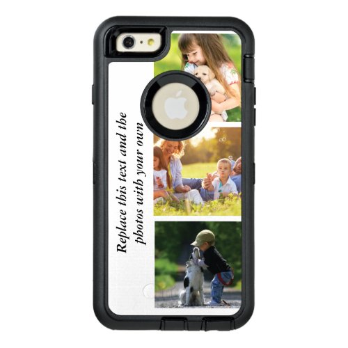 Add your own text and pics  OtterBox defender iPhone case
