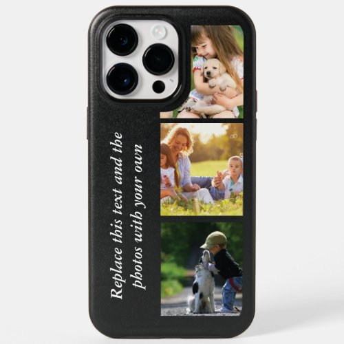 Add your own text and pics  OtterBox iPhone 14 pro max case