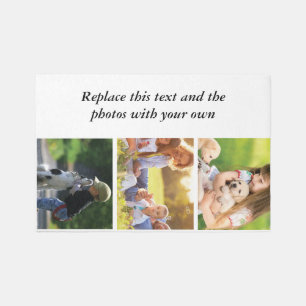 Add your own text and pics outdoor rug