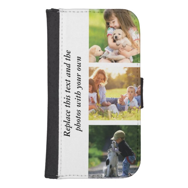 Add your own text and pics  samsung galaxy wallet case (Front)