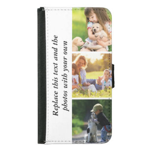 Add your own text and pics  samsung galaxy s5 wallet case